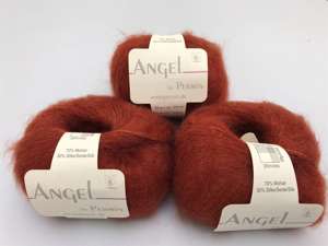 Angel by permin silk mohair - i smuk marsala